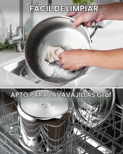 Vista 7 de Cooks Standard Olla para Caldo de Acero Inoxidable Multi-Capa, Olla Holandesa de 7 Cuartos para Cocinar Pasta y Enlatado con Tapa, Olla Profunda