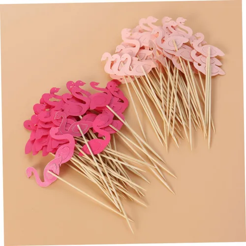 Vista 9 de TIDTALEO 100 piezas de cupcakes decorativos para bebidas, palillos de postre de boda, selecciones de comida de cumpleaños, selecciones de cupcakes
