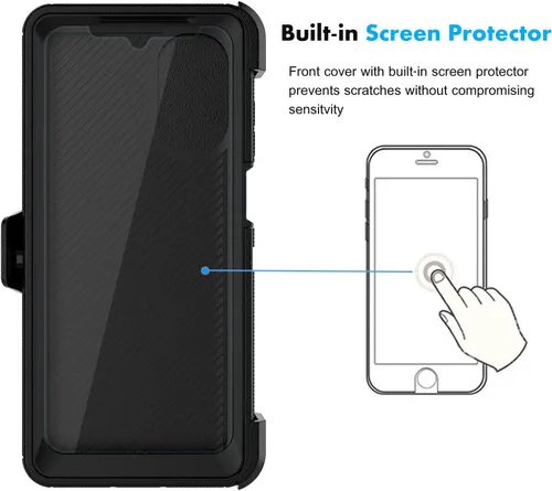 Vista 4 de Njjex Funda resistente para Moto G 5G 2022, para Motorola G 5G 2022 con funda de clip para cinturón, protector de pantalla integrado resistente a