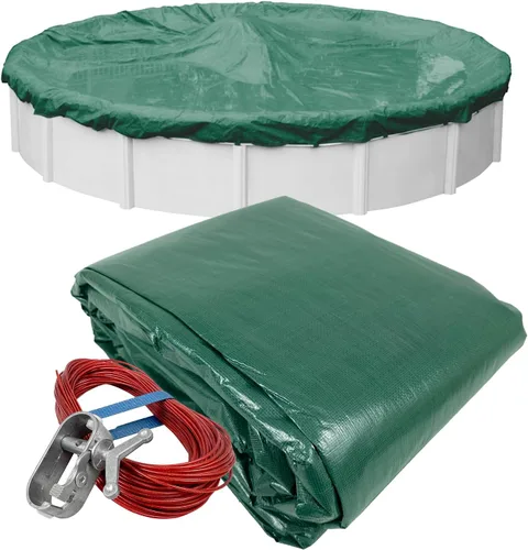 Vista 8 de Robelle Supreme Plus 3912-4 - Cubierta de piscina para el invierno, 12 pies, para piscinas colocadas sobre la superficie