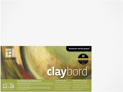 Vista 68 de Suministro de Arte Ampersand Panel de Pintura en Madera: Serie Museo Claybord, 5" x 5", Perfil Candeal de 1-1/2