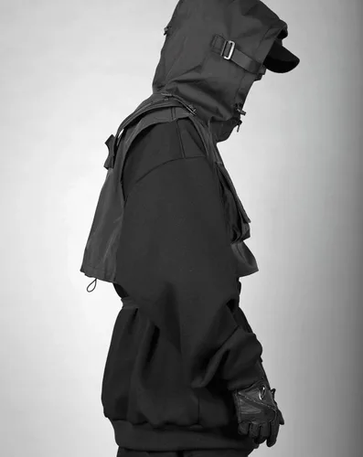 Vista 4 de Niepce Inc Sudadera con capucha japonesa para hombre