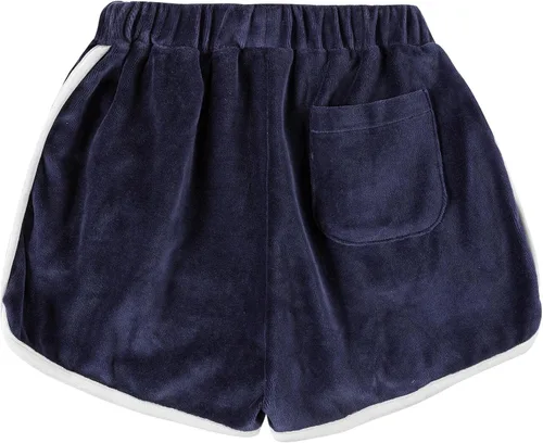 Vista 2 de Kid Nation Girls Girls Running Shorts Toddler Velvet Shorts with Back Pockets Kids Workout Dance Dolphin Short 3-12 Years