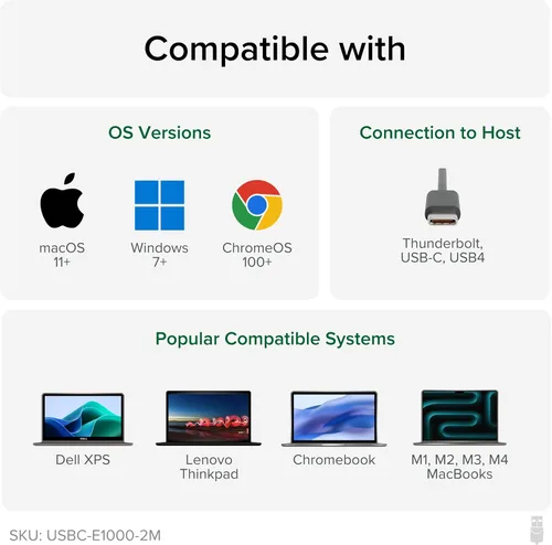 Vista 7 de Plugable Cable USB C a Ethernet: cable Ethernet USBC a RJ45, adaptador de red LAN Gigabit directamente conectado para MacBook Pro, iPad Pro, iPhone