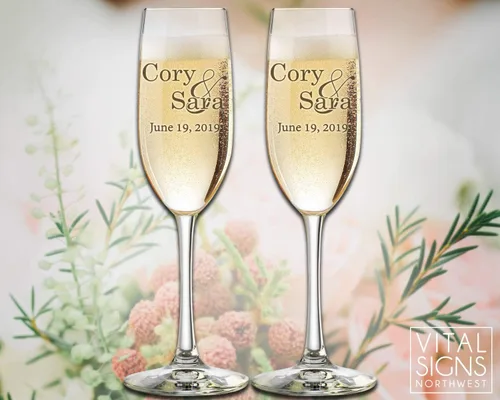 Vista 8 de Copas de champán personalizadas para boda, copas de brindis de aniversario, copas de boda, señor y señora, regalo de boda, copas de champán