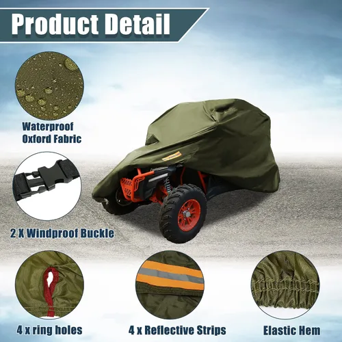 Vista 3 de X AUTOHAUX Cubierta UTV para Polaris RZR XP 4 General 4 para Can Am Defender Commander Max 210D Oxford protección para todo tipo de clima, cubierta