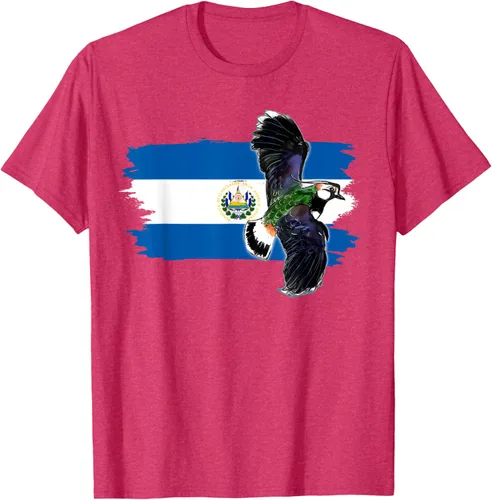 Vista 28 de Camiseta con la bandera de El Salvador, mapa de El Salvador, camiseta de Salvador para mujer, Negro