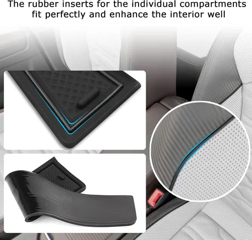 Vista 6 de YEE PIN Para Subaru Crosstrek STARLINK 2024 Tapete de consola Crosstrek Guantera Crosstrek 2024 Crosstrek Cup Mats 2024 STARLINK Inserts Liners
