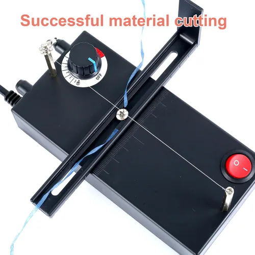 Vista 5 de Cortador de cuerda eléctrico con 3 cables de calefacción, máquina cortadora de cinta caliente ajustable, herramienta de corte de cinta eléctrica