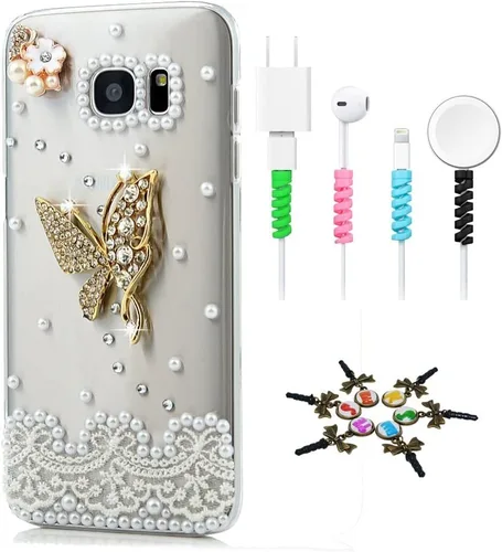 Vista 6 de Bling Case SSSGCDwCPSeries-7 - Funda con cristales brillantes, diseño 3D hecho a mano