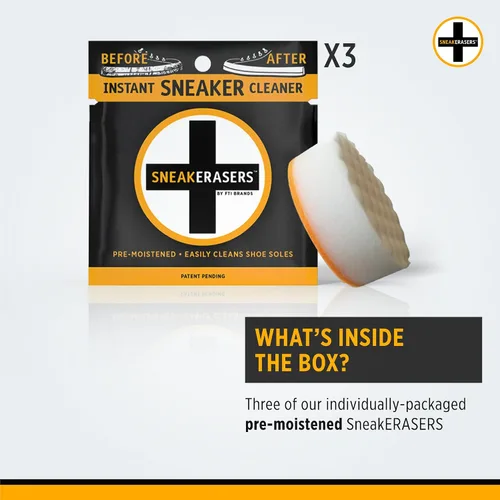 Vista 2 de SneakERASERS Instant Sneaker Cleaner Sponge, Effective Shoe Cleaning for White Sneakers, Tennis Shoes