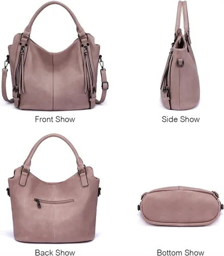 Vista 2 de Tote Bag for Women PU Leather Shoulder Bags Fashion Hobo Bags Large Purse and Handbags with Adjustable Shoulder Strap