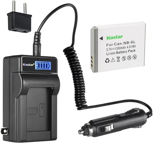 Vista 8 de Kastar NB-6LH - Cargador de batería para Canon PowerShot SX510 HS, PowerShot SX520 HS, PowerShot SX530 HS, PowerShot SX540 HS, PowerShot SX600 HS
