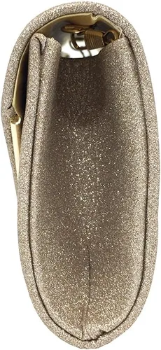 Vista 6 de Bolso de noche brillante para mujer, bolso de mano para boda, bolso de novia, bolso de fiesta con cadena desmontable, plateado