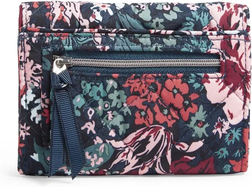 Vista 3 de Vera Bradley Cartera compacta Riley de sarga de rendimiento para mujer con protección RFID