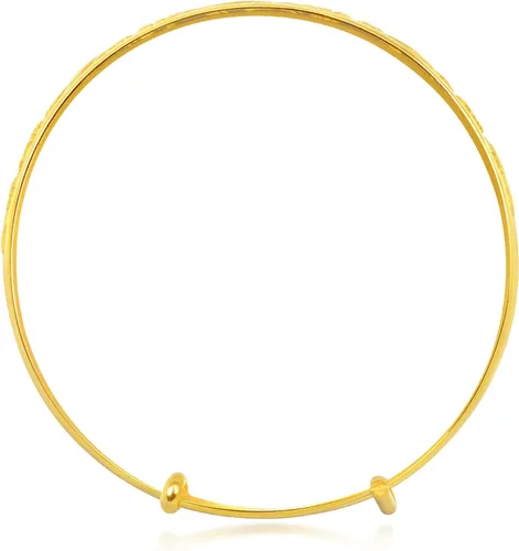 Vista 4 de CHOW SANG SANG Colección de regalos chinos 999.9 oro de 24 quilates precio por peso oro Longevidad y buena fortuna brazalete para regalo