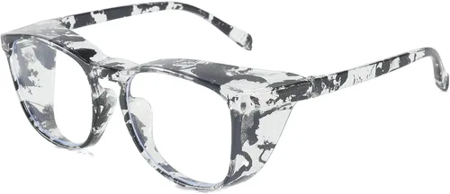 Vista 12 de Gafas protectoras de seguridad, lentes claros a prueba de empañamiento/rayones, para hombre, marco transparente