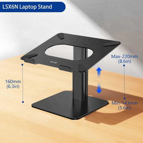 Vista 4 de BESIGN LSX6N Soporte para Laptop, Elevador Ergonómico Ajustable para Notebook con Soporte, Soporte para Computadora Compatible con Air, Pro, Dell