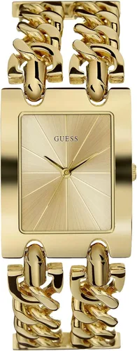 Vista 4 de Guess Reloj de pulsera multicadena en tono plateado para mujer Tono dorado/negro/dorado