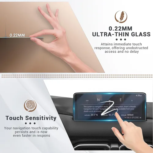 Vista 2 de Mazda CX5 - Protector de pantalla para Mazda CX-5-10.25 pulgadas de vidrio para 2021 2022 2023 2024 2025 CX 5 2.5 S