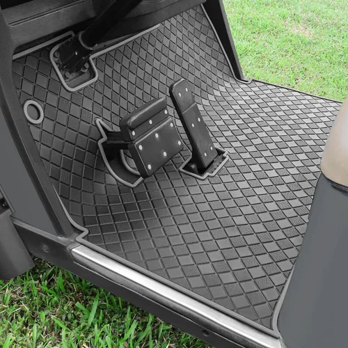 Vista 10 de Golf Cart Floor Mat for EZGO TXT/Valor/ExpressS4/Cushman Workhorse Negro (Black Trim)