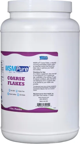 Vista 3 de KALA HEALTH MSMPure MSM Coarse Flakes 5lb y MSM Gel con Aloe Orgánico 8oz Bundle