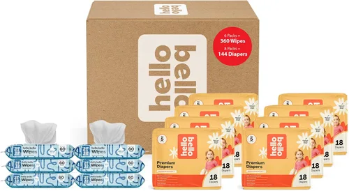 Vista 7 de Hello Bello Premium Pañales para bebé talla 6 68 unidades de pañales desechables, extra absorbentes, hipoalergénicos y ecológicos con ajuste