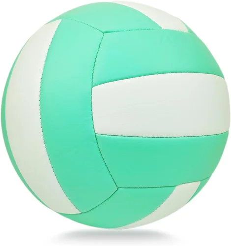 Vista 4 de Balón de voleibol impermeable de poliuretano suave tamaño 5 oficial para niños y niñas y para adultos, pelota de entrenamiento de playa