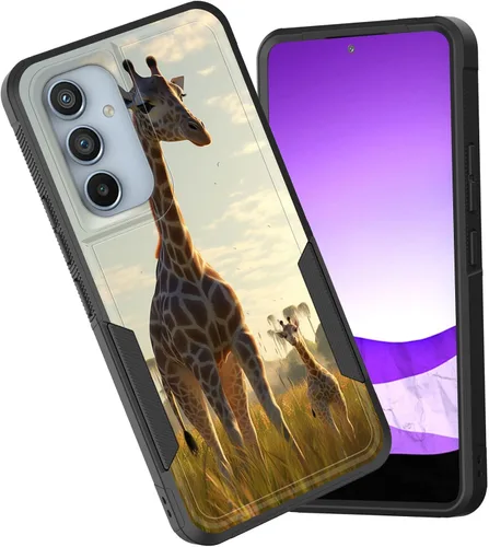 Vista 50 de Funda protectora para Galaxy A13 5G, doble capa híbrida resistente a prueba de golpes, policarbonato duro, silicona suave, TPU, funda protectora