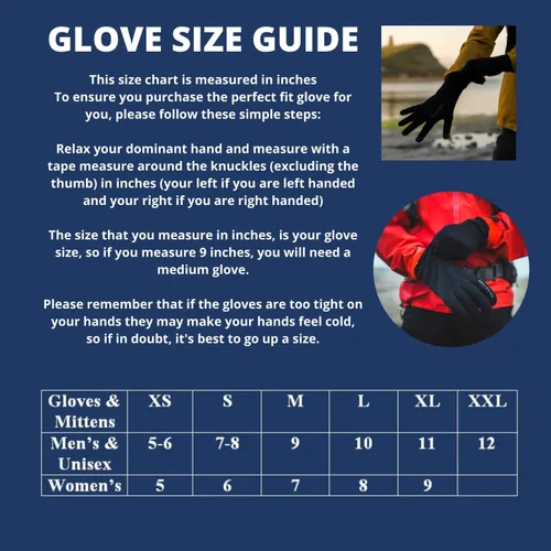 Vista 5 de SEALSKINZ Guantes impermeables de ojo de dragón para hombre