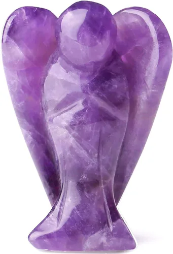 Vista 19 de YATOJUZI Estatua de ángel de obsidiana negra de 5 cm decorativa con cristales curativos de Reiki, piedra natural pulida tallada a mano, figuritas