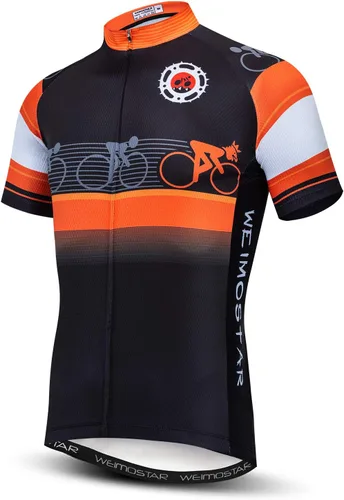 Vista 66 de Weimostar Hombre Ciclismo Jersey Manga Corta Bicicleta Ropa Multicolor Diamante