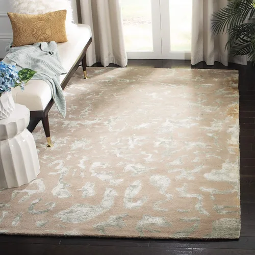Vista 9 de SAFAVIEH Soho Collection SOH525A - Alfombra de lana prémium hecha a mano de 8 pies 3 pulgadas x 11 pies, color marfil