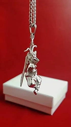 Vista 4 de Iglesia de Satanás Baphomet Colgante Collar 316L Acero Inoxidable Eliphas Levi