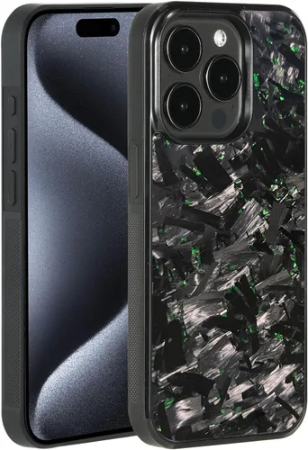 Vista 20 de Grip Series - Funda para iPhone 15 con fibra de carbono forjada real, diseño de bordes agarres, compatible con carga inalámbrica, compatible