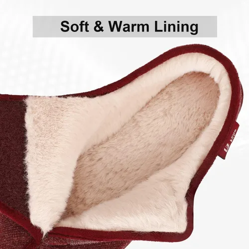 Vista 3 de LongBay Womens Furry Memory Foam Diabetic Slippers Comfy Cozy Arthritis Edema House Shoes