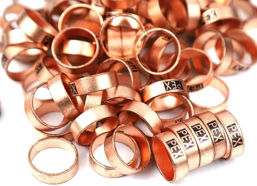 Vista 12 de Paquete de 30 anillos de crimpado PEX de cobre de 1/2 pulgada para sistema de tubos Pex (bronce, 30 piezas de 1/2 pulgadas)