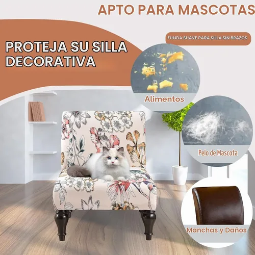 Vista 6 de Funda para Silla Sin Brazos Eco-Ancheng Desmontable Fundas para Sillas Decorativas Sin Brazos Lavables Funda para Silla Deslizante Sin Brazos Funda