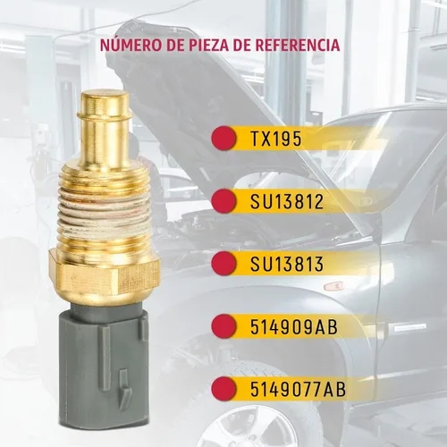 Vista 4 de Interruptor del sensor de temperatura del refrigerante del motor AUTEX Sensor de temperatura 5149077AB TX195 Compatible con Dodge Ram 1500 2500 3500