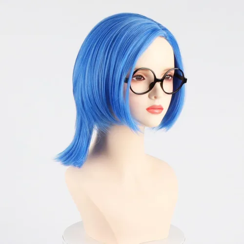 Vista 56 de COSPLAZA Cosplay Pelucas Moda Corto Azul Anime Cabello Elegante Mujer Fiesta Peluca
