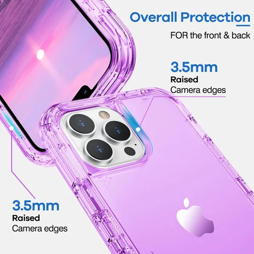 Vista 5 de ORIbox - Funda compatible con iPhone 13 Pro Max y 12 Pro Max, resistente a los golpes, anticaídas, transparente