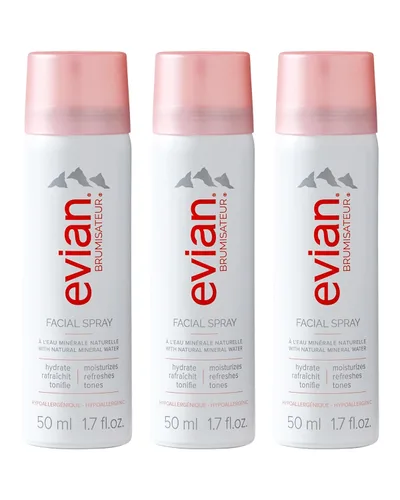 Vista 9 de Evian Facial Spray 1.7 oz - Hydrating Mineral Water Mist for Face & Skin - Refreshes Makeup and Tones Skin - TSA-Approved Mini Facial Spray Set for