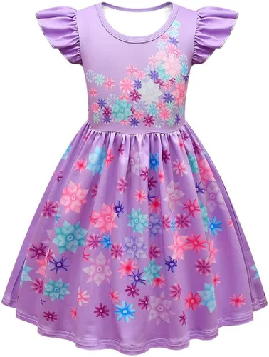 Vista 2 de Choadam Mirabel - Vestido de princesa para niñas y niños pequeños, disfraz de bruja negra, disfraz de princesa melocotón, vestido rosa