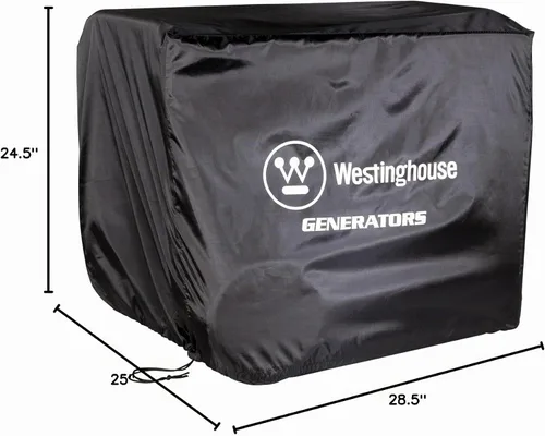 Vista 3 de Westinghouse, WHCVR, funda de poliéster de almacenamiento para generador, Negro