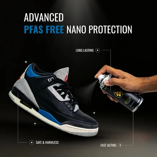Vista 3 de Spray protector de zapatos – Spray protector de gamuza premium, impermeable y protector de manchas para zapatos y tenis, aerosol de tela repelente