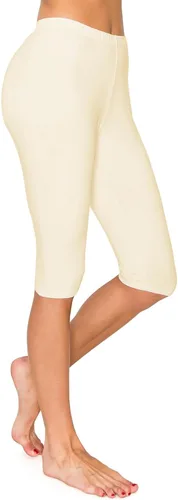 Vista 46 de Leggings Depot NCL27 pantalones capri para yoga de algodón premium suave Negro