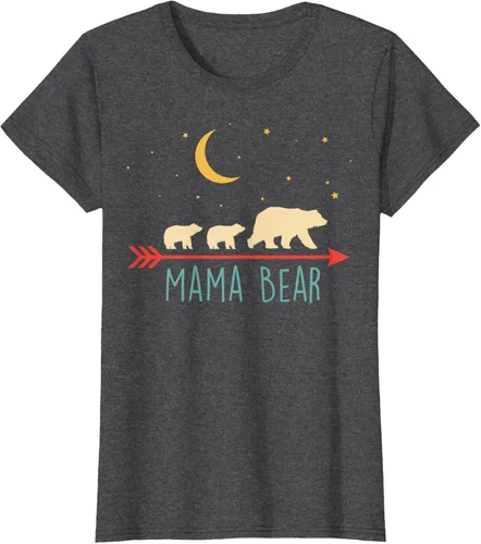 Vista 3 de Camiseta de mamá oso con 2 cachorros de dos veces Blessed Mama Bear, Negro, S