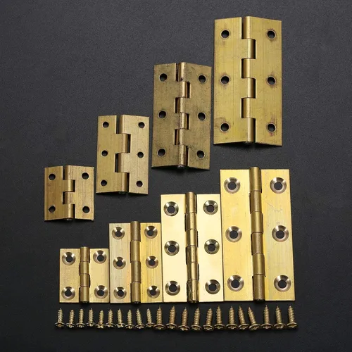 Vista 9 de dophee 4 mini bisagras de latón puro, bisagras plegables a tope para cajón, armario, puerta, joyero, muebles de madera, 2.5 pulgadas