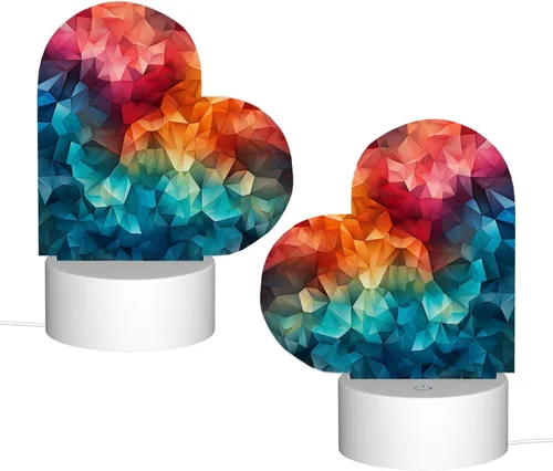 Vista 8 de 3D Night Light LED Light Lamp Base Personalized Gifts Acrylic Night Light Color Fusion Night Light Acrylic Plaque USB 3 Colors Change Smart Touch