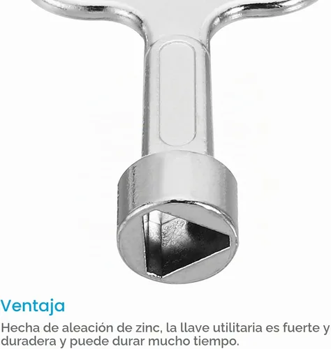 Vista 4 de PATIKIL 0.315 in 0.354 in Triángulo Llave Llave Llave 1 Set/2Pcs Plata